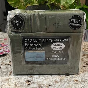 BAMBOO Organic Earth 2000 Series King Sheet Set in Olive
